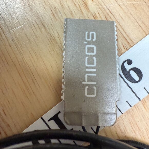 Chicos Tortoiseshell Pendant Necklace With Adjustable Black Cord Chain - Picture 9 of 10